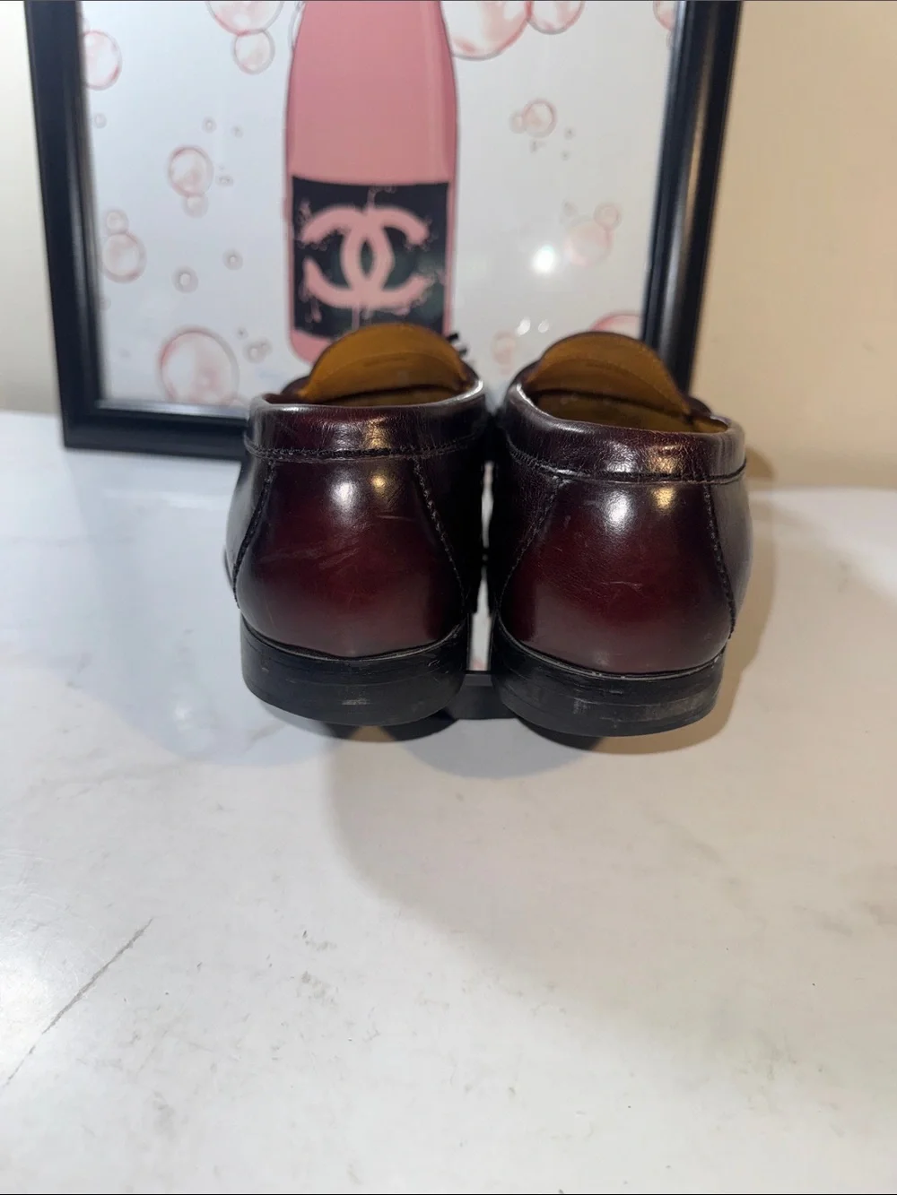 Cole Haan Men's Tassel Loafers in Deep Burgundy Leather - Size 10.5D
